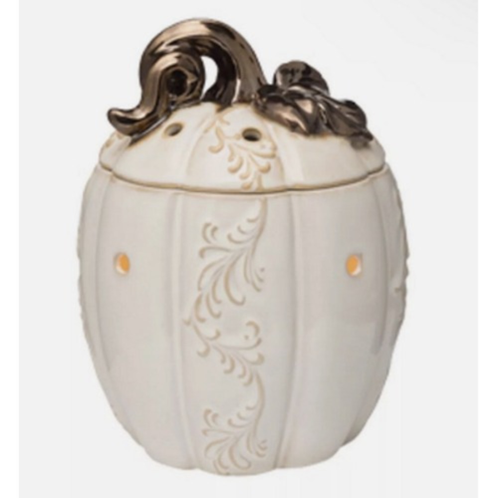 Scentsy Lumina Wax Warmer‎ 25W Ceramic Pumpkin Electric With Box New Full Size
